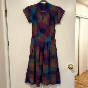 Handmade 1940’s plaid dress